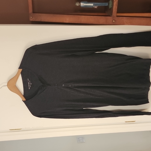 John Varvatos Charcoal Gray XL Henley w Elbow Patches Mint Condition - Picture 4 of 5